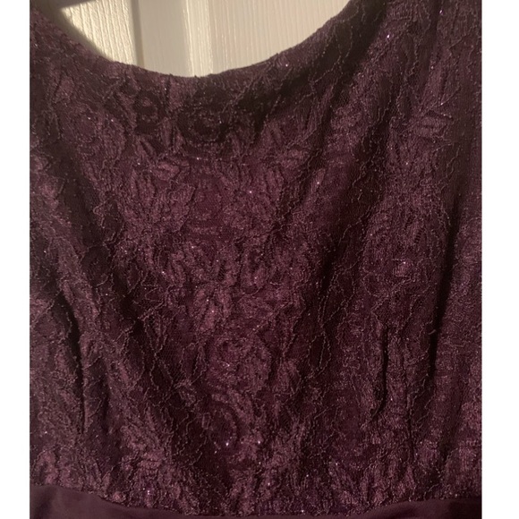 JH EVENINGS Plum Sparkly Cocktail Party Wedding Guest Dress NWT 14 - Picture 4 of 8